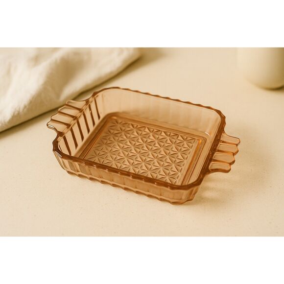 Anchor Hocking | Pink Ribbed Depression Glass Dish 7.5″ L | EUC - Picture 3 of 6